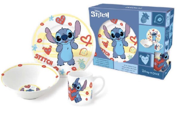 Disney Lilo és Stitch, A csillagkutya Heart porcelán étkészlet Díszdobozban - Image 7