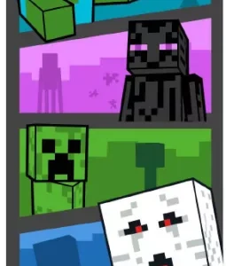 Minecraft Adventure Time fürdőlepedő, strand törölköző 70x140cm