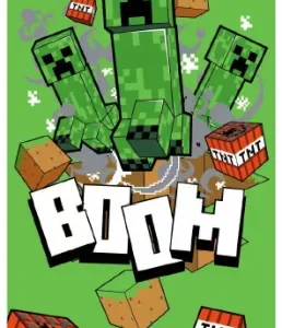 Minecraft Boom fürdőlepedő, strand törölköző 70x140cm