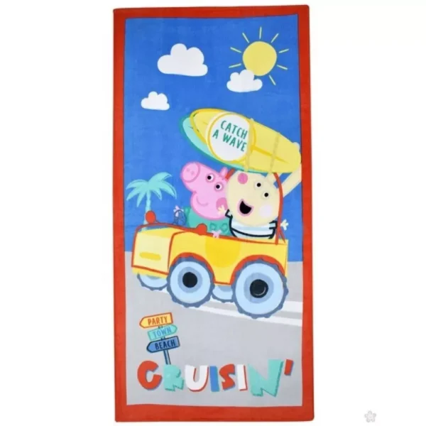 Peppa malac Catch a Wave fürdőlepedő, strand törölköző 70x140cm