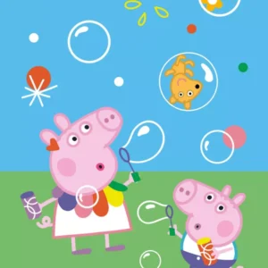 Peppa malac Bubbles coral fleece polár takaró 130x170cm