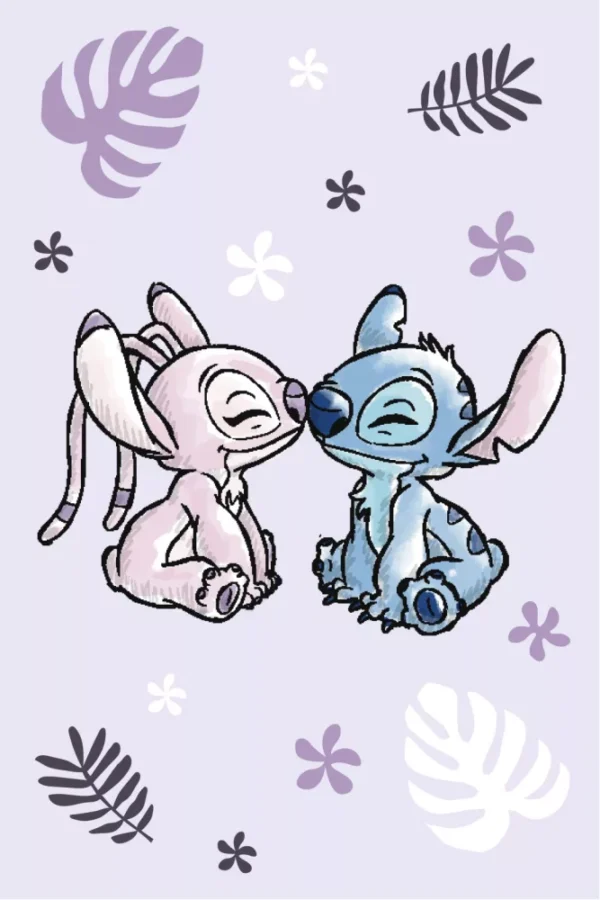 Disney Lilo és Stitch, A csillagkutya Purple polár takaró 100x150cm