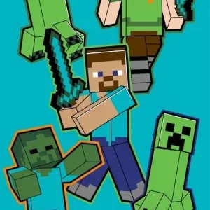 Minecraft Crawler kéztörlő, arctörlő, törölköző 30x50cm