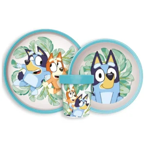 Bluey Leaves csúszásmentes étkészlet, micro műanyag szettf
