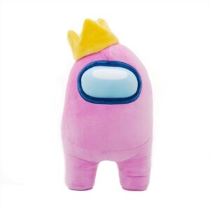 Among Us plüss figura 30 cm - rózsaszín, koronával