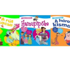 Házi színpad – Hamupipőke + A rút kiskacsa + A három kismalac - könyvcsomag