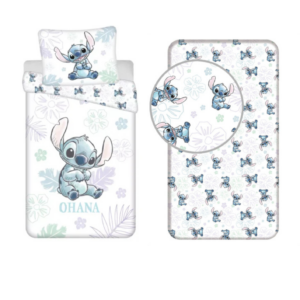 Disney Lilo és Stitch, A csillagkutya Ohana White ágyneműhuzat és gumis lepedő szett