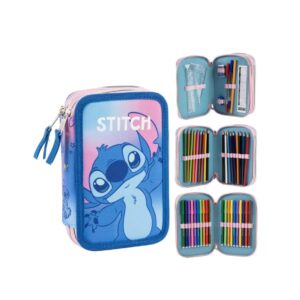 Disney Lilo és Stitch, A csillagkutya Galaxy tolltartó töltött 3 emeletes Giotto