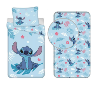 Disney Lilo és Stitch, A csillagkutya Blue ágyneműhuzat és gumis lepedő szett