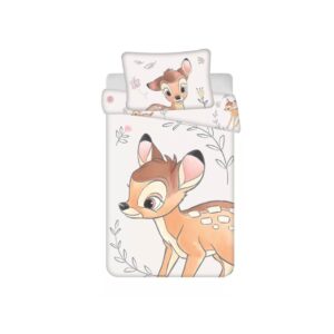 Disney Bambi Beige gyerek, ovis ágyneműhuzat 100×135cm, 40×60 cm