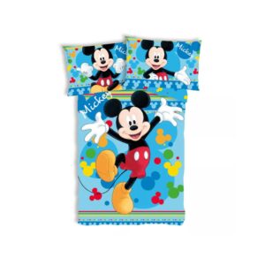 Disney Mickey Joyful gyerek, ovis ágyneműhuzat 100×135 cm, 40×60 cm