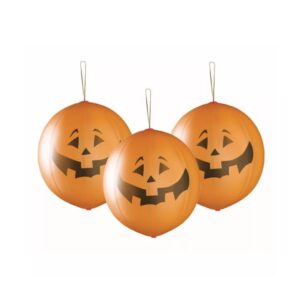Halloween Tök Pumpkin léggömb, lufi 3 db-os 18 inch (45 cm) szalaggal