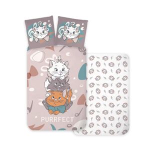 Disney Marie Purrfect gyerek, ovis ágyneműhuzat 100×135 cm, 40×60 cm