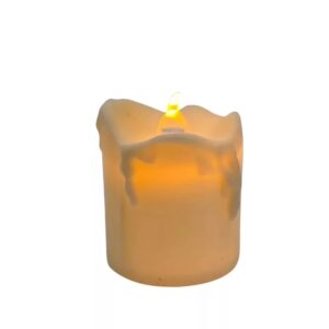 LED gyertya csurgatott mécses 4 cm magas melegfényű